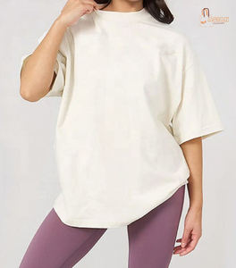 Camisetas Casuales de Mujer, Diseño Moderno, Corte Ajustado, Alta Calidad, 100% Algodón, Estilo Tejido, Diseño Sencillo, Color Liso, Antiarrugas, Secado Rápido - Product Image 1