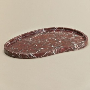 Impradoor Luxury Dark Brown <b>Marble</b> Oval Dish <b>Tray</b> Premium Handmade Stone Platter Multipurpose Decorative <b>Tray</b> for Bathroom best - Product Image 6