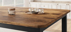 VENTE FLASH - Ensemble de table à manger en bois moderne avec 6 chaises, meubles de salle à manger, table à manger d'intérieur, prix avantageux - Product Image 5