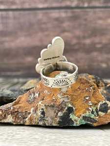 Handmade Palomino Turquoise <b>Adjustable</b> <b>Ring</b> Sterling Silver Southwestern Boho Statement Jewelry Artisan Gemstone Gift for Her - Product Image 3