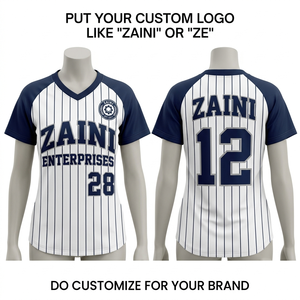เสื้อเบสบอลพรีเมียม 180 GSM โพลีเอสเตอร์ อินเตอร์ล็อค ยูนิเซ็กซ์ ระบายอากาศได้ดี ปักชื่อผู้เล่น ปักโลโก้ทีมแบบ Tackle Twill  ชุดยูนิฟอร์มทีม - Product Image 1