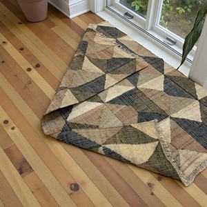 Alfombra Tejida a Mano de Yute y Algodón Natural - Alfombra Moderna Abstracta de Tejido Plano Kilim, Apta para Mascotas, Decoración para Sala de Estar, Ecológica - Product Image 4