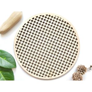 Wholesale Laser Cut Wood <b>Trivet</b> Flower Hot Pad Heat Insulated Coaster Hollow Placemat Kitchen Counter Protector Table Mat <b>Trivet</b> - Product Image 4