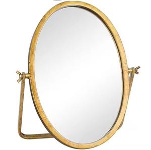 Espejo de Mesa Metálico para el Hogar, Espejo de Maquillaje con Soporte para Tocador, Espejo Cosmético para Baño - Product Image 4