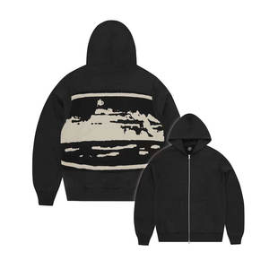 Sweat à capuche zippé sérigraphié, style décontracté, personnalisable, imprimé, tendance - Product Image 1