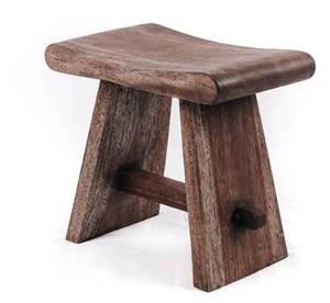 Taburete de madera estilo rústico, mueble inspirado en la granja, construcción de madera maciza, asiento rústico para cocina, comedor y hostelería - Product Image 1