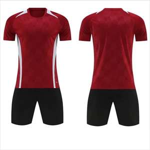 Maillots de football personnalisés respirants pour hommes et enfants, ensemble de maillots de football à manches courtes pour équipes, séchage rapide, service OEM - Product Image 5
