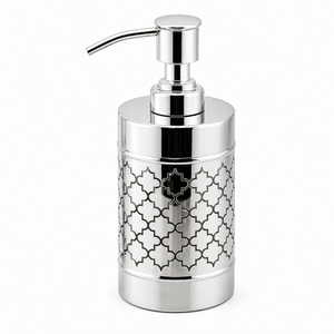 Gold Square <b>Soap</b> Dispenser With Mother Of Pearl Inlay <b>Refillable</b> Metallic Liquid <b>Hand</b> Sanitizer Pump Bottle For Hotel & High-End - Product Image 6
