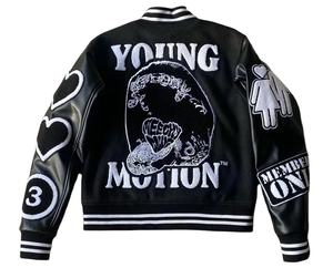 แจ็กเก็ตเลตเตอร์แมนสำหรับผู้ชายแจ็คเก็ตผ้ากำมะหยี่ปักโลโก้ตามสั่งโลโก้ได้ตามต้องการ - Product Image 6