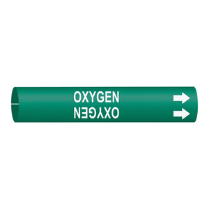 Marcador de Tuberías Brady OXYGEN Snap-On para Tuberías de Laboratorio e Industriales - Product Image 3