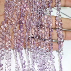 AAA Brazil 5.5-6มม. ลูกปัดรูปหัวใจเหลี่ยมเพชรพลอยยาว8นิ้วพร้อมเจาะด้านข้างหินธรรมชาติขายส่ง - Product Image 1