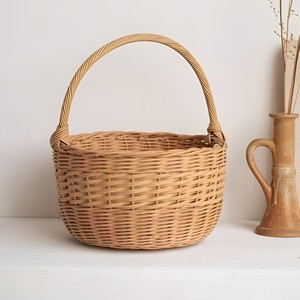 Panier décoratif en rotin pour fleurs, panier à fleurs à prix abordable, accessoire pour demoiselle d'honneur - Product Image 2