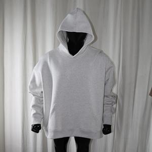 100% cotton <b>black</b> color Hoodie 450 GSM cotton <b>fleece</b> custom embroidery printing embossing oversized fitting hoodies Clush Sports - Product Image 2