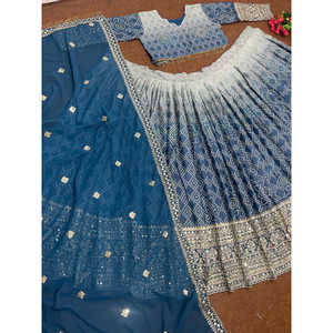 Belles robes de soirée fantaisie Lehenga Choli avec Dupatta pour les fêtes - Product Image 6