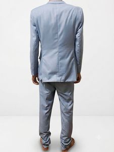 Ensemble de costume trois pièces pour homme, revers cranté, simple boutonnage, longueur standard, tenue de cérémonie pour mariage et soirée - Product Image 4