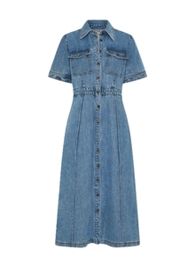 Vestido Vaquero Personalizable de Alta Calidad para Mujer, Transpirable, Cómodo, Informal, de Algodón - Product Image 4