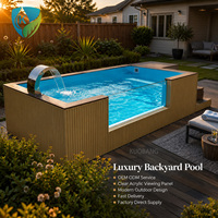 Piscine hors sol en fibre de verre préfabriquée de haute qualité, conteneur de 40 pieds, réservoir de natation moderne pour villa, jardin, cour arrière, usage professionnel