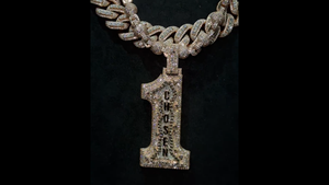 Collier personnalisé avec pendentif lettre en moissanite, breloque prénom en argent 925, plaque nominative émaillée style Hip Hop, certifié par un tiers, unisexe - Product Image 2