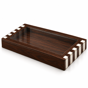 Caja Rectangular de Madera para Chocolates con Tapa de Resina con Diseño de Mármol para Bodas y Regalos Premium, Tamaños y Colores Personalizables Disponibles - Product Image 2