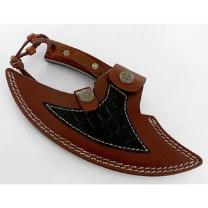 Couteau à découper en acier Damas, manche en bois, forgé à la main, ambidextre, lame de 4-5,9 pouces, style artisanal écologique, finition mate - Product Image 6