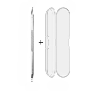 Professional Dual-Ended Stainless Steel Blackhead Acne Removal Needle with Loop and Hook Tips for Face Skin Care 14.5cm/13.2cm - Product Image 2