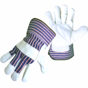 Gants de travail de sécurité industriels unisexes en cuir de vachette grainé robuste, paume simple, certifiés CE, ignifuges, antidérapants - Product Image 2