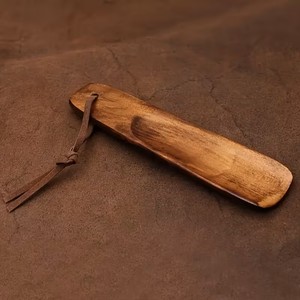 Premium Wooden <b>Shoe</b> Horn with Long Handle Hanging Strap Portable Design Single Tier <b>Wall</b>-Mounted for Men Women Home Use - Product Image 3