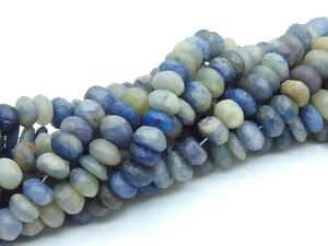 Perles rondes en saphir bleu - Finition mate polie - Fil de 16 pouces - Pour la fabrication de bijoux - Fournitures pour grossistes - Pierre naturelle - Fournisseur tiers - Product Image 3