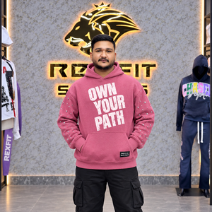 Custom Unisex Pullover Hoodie Heavy <b>Fleece</b> Streetwear Graphic <b>Sweater</b> Rhinestone Sleeves Kangaroo Pocket Custom Label Daily wear - Product Image 1
