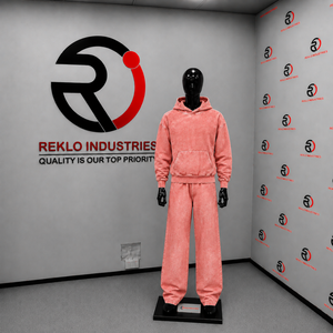 Conjunto Deportivo Vintage Rosa Coral Lavado para Hombre, Sudadera con Capucha y Pantalones Jogger, Ropa Deportiva Casual, Venta al Por Mayor Personalizada OEM - Product Image 3