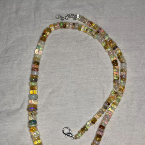 Pulsera de Cadena y Eslabones de Ópalo de Tungsteno Etíope Natural, Estilo Original, Unisex - Product Image 1