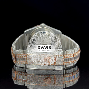 Montre de luxe à remontage automatique ultime, cristal saphir, diamant Moissanite couleur D VVS1, acier inoxydable, mécanique automatique - Product Image 3