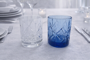 Vasos de whisky de plástico con corte de cristal de color personalizado - Product Image 3