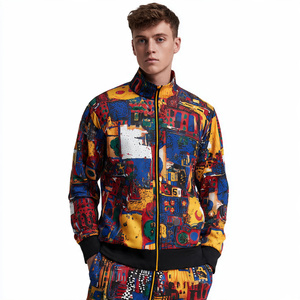 Men's Stand Collar Sublimation Training <b>Jacket</b> Men Sportswear Sublimation Sports <b>Jackets</b> OEM <b>Zipper</b> Sports Trainer <b>Jacket</b> Mens - Product Image 2