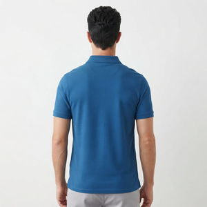 Polo pour homme, coupe confortable, manches courtes, col classique, pour l'été, les sports de plein air, le quotidien, rouge, doux et confortable - Product Image 3