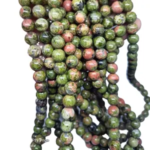 Natural Unakite High Quality string Natural 8MM beads Crystal stone Healing Stone Unakite 45beads string stone use for jewellery