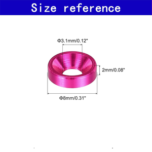 7075 <span class=keywords><strong>Washer</strong></span> Datar Countersunk Aluminium Anodized M2-M10 untuk Perakitan Drone, Model RC & Suku Cadang Mekanik Presisi - Product Image 2