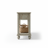 Console moderne en bois massif sculpté à la main avec 2 tiroirs et étagère inférieure pour hôtel et salon