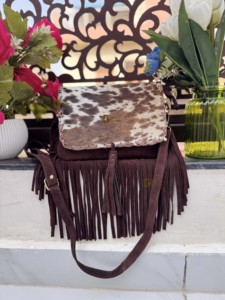 Western-Style Real Cowhide Leather <b>Handbag</b> for Women Lightweight Designer Fringe Sling Bag Bohemian New Hot Sale <b>Handbag</b> - Product Image 1