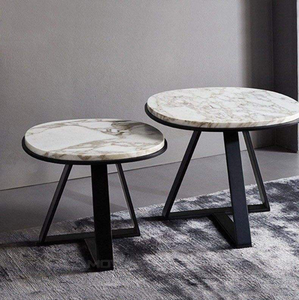 Mesa de Centro de Piedra de Lujo, Mesa Auxiliar para Sala de Estar, Hotel, Casa de Huéspedes, Sofá - Product Image 4