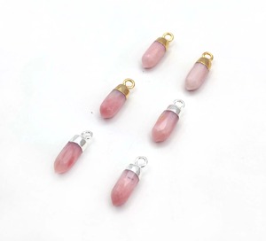 13x5mm Handcrafted Pink Opal Spike <b>Pendant</b> Necklace 925 Sterling Silver Customizable Children's Birthstone Jewelry Charm Making - Product Image 2
