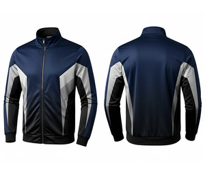 Chaqueta de Calentamiento con Cierre Completo y Sublimación, Ropa Deportiva para Correr y Hacer Ejercicio, Cálida, Transpirable y de Secado Rápido |   Tallas Hombre Mujer Juvenil - Product Image 6