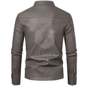 Chaqueta de Cuero Clásica para Hombre, Material Suave y Duradero, Ajuste Cómodo, Ideal para el Invierno, Uso Diario, Estilo Casual - Product Image 2