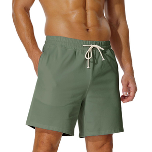 Shorts de sport décontractés pour hommes en coton doux et respirant, avec taille élastique, pour la course, la gym et la détente - Product Image 1