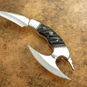 Cuchillo Zombie de Acero de Damasco con Mango de Madera, Hoja de Punta Caída y Borde Recto de 0.6 mm de Grosor - Product Image 3