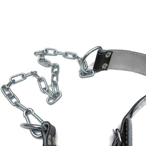 Durable Leather Head <b>Harness</b> for Neck Strength Training Powerlifting Gear Adjustable Head Strap with Steel Chain - Product Image 4