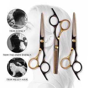 Ensemble de ciseaux de coiffure professionnels en acier inoxydable 440C, pour droitiers, manche long, pointe acérée, pour utilisation en salon de coiffure - Product Image 4