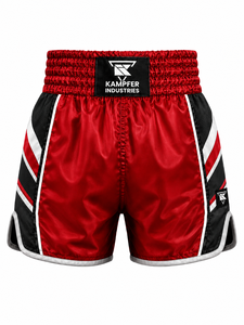 Superior Quality Boxing Shorts <b>Men</b> Red Black White Logo Front Quick Dry Polyester Fight <b>Trunks</b> Boxing Shorts With OEM - Product Image 2