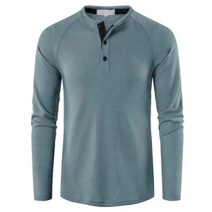 Autumn Winter Men's <b>High</b> <b>Neck</b> <b>T</b>-<b>shirt</b> Regular Fit 100% Cotton Eco-friendly <b>High</b> Elastic Long Sleeve Casual Breathable Apparel - Product Image 4
