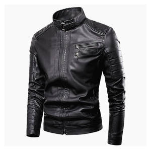 Blouson en cuir polaire zippé vintage formel pour homme, nouvelle collection printemps 2026, imperméable, coupe-vent, respirant, personnalisable, pour motard - Product Image 1